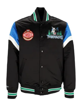 Giubbotto Bomber Uomo Nba Heavyweight Satin Jacket Mintim Original Team Colors - Mitchell & Ness - FashionsVida