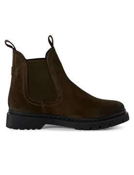 Women's Tamaris Suede Leather Classic Chelsea Ankle Boots in Green Size: 3.5 - Green - Size: 3.5 - Infinity Leather - FashionsVida