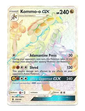 Pokemon SM Guardians Rising 159/145 Kommo-o GX (Rainbow Rare) - Pokémon - FashionsVida