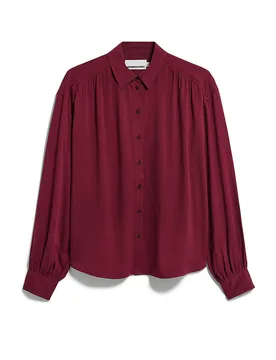 Blouse EFINARAA rouge foncé XL - Armedangels - FashionsVida