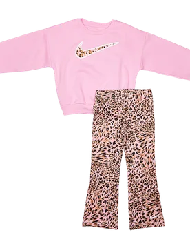 Leo Aop Legging Unisex Tracksuits - Pink - Size 5 - 6 Years - Cotton Fleece - Pink - Size: 5 - 6 Years - Nike - FashionsVida