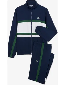 Chándal de hombre deportivo estampado en negro - Lacoste - FashionsVida