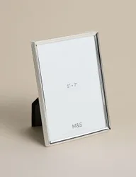Ribbed Silver Plated Photo Frame 5x7 inch Silver