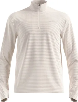 Polaire polyvalente semi-zippé Essential Thermal Mid Layer 1/2 Zip M Gardenia für Herren Größe S Beige - Odlo - FashionsVida