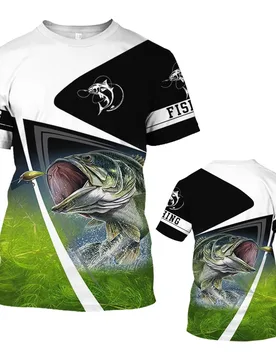 Fashion 3D Fish Print Men's T Shirt Casual O-neck Short Sleeve Tops Outdoor Go Fishing Clothing Summer Street Oversized T-shirts - Aliexpress - FashionsVida