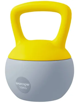 KG Kettlebell w/ Soft Body & Non-Slip Handle in Yellow - Yellow - Size: 10kg - SPORTNOW - FashionsVida