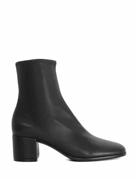 Leather Block Heel Ankle Boots Black female - Dune london - FashionsVida