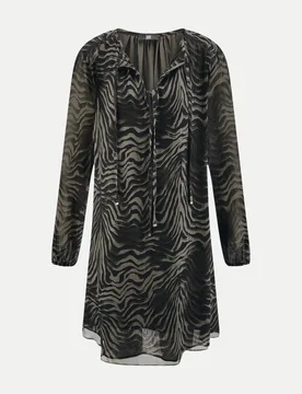 Chiffonkleid mit Zebra-Print Mehrfarbig 36 - Riani - FashionsVida