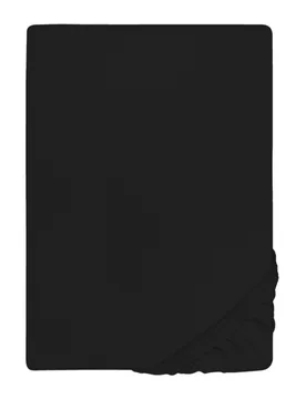 Jersey-Elastic-Topper-Spannbetttuch schwarz, 1x 90x190 cm - 100x220 cm - Biberna - FashionsVida