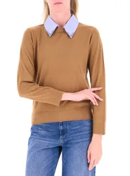 Maglia con colletto LIU JEANS CAMMELLO XL