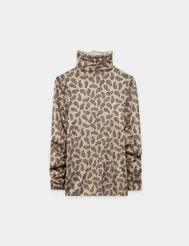Turtleneck-Shirt mit Print female - 40 - FashionsVida