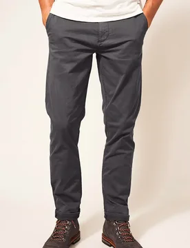 Sutton Organic Chino Trousers - Dark Grey - White stuff - FashionsVida