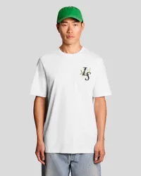Mens Botanical Graphic T-Shirt - White - Size Medium