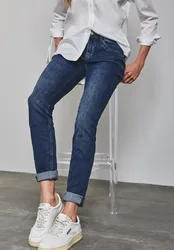 Jeans im Casual Fit female Blau