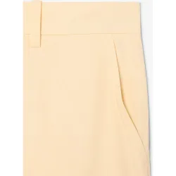 Pantalón de hombre chino de corte regular de sarga de algodón en marrón