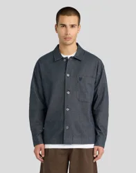 Men's Brushed Cotton Overshirt Dark Navy