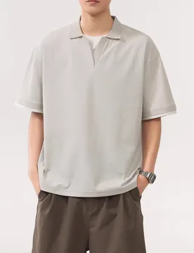 Men's Polo Shirt Fake Two Loose Lapel T-Shirt Summer Casual Cool Short Sleeve - Aliexpress - FashionsVida