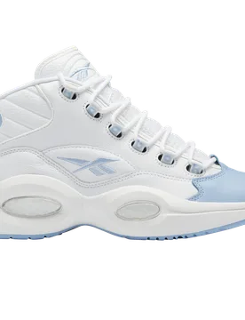 Question Mid Cloud White / Fluid Blue / Toxic Yellow 38.5 Unisex - Reebok - FashionsVida