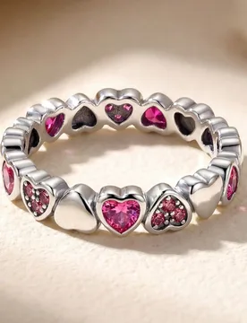 Pieza Anillo de diamante con forma de corazón, regalo de joyería exquisita y única, adecuado para bailes, reuniones, fiestas 8 - Shein - FashionsVida