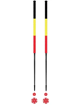 Bâtons de ski de randonnée - Belgique - Taille 115 cm - Rouge - Les batons d'Alain - FashionsVida