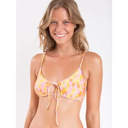 Top de bikini deportivo estampado con relleno