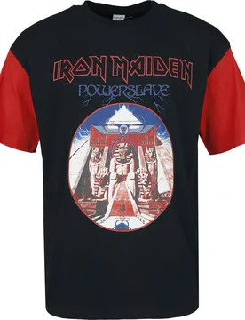 T-Shirt - Powerslave - M - für Männer - Größe M - schwarz/rot - EMP exklusives Merchandise! - Männer - male - Iron Maiden - FashionsVida