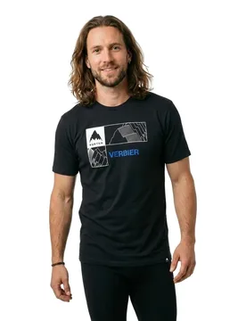 T-shirt à Manches Courtes Local Verbier True Black S - Burton - FashionsVida