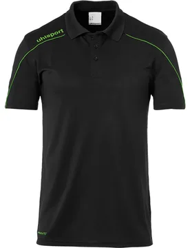Polo à Manches Courtes Stream 22 Black / Fluo Green 9-10 Années Garçon - Uhlsport - FashionsVida
