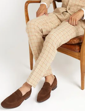 Suede Slip-On Loafers Brown female - Jones Bootmaker - FashionsVida