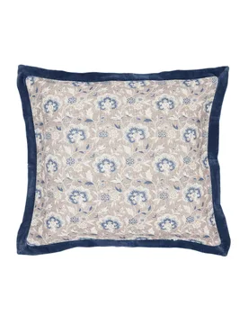 Pure Cotton Lorelei Print Cushion Blue Mix - Bedeck of Belfast - FashionsVida