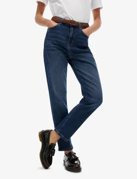 Superdry Damen Mom Jeans aus Bio-baumwolle mit Hohem Bund Blue - Größe: 30/32 - 79.99 - FashionsVida