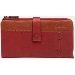 Cartera grande en piel bicolor