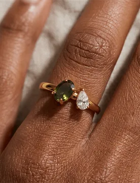 Pieza Anillo chapado en oro de 18K con circonita, adecuado para uso diario y bodas de mujeres, regalo 6 - Shein - FashionsVida