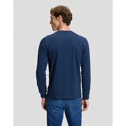 Regular Long Sve Patch Logo Tee Dress Blues Größe S male