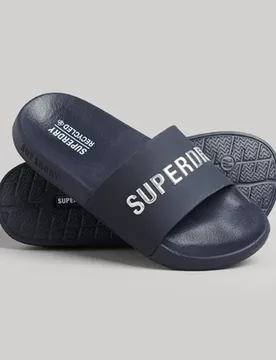Superdry Damen Code Logo Badesandalen Marineblau - Größe: M - 39.99 - FashionsVida