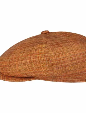 Kyoto Dandy Heritage Flat Cap by Alfonso DEste - terracotta - Female - Size: L (58-59 cm) - Alfonso D´Este - FashionsVida