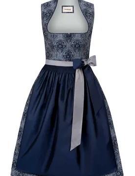 Dirndl Layla (dunkelblau, Gr. 42) von Bergfeuer Couture für Damen, 100 % Polyester - Stockerpoint - FashionsVida