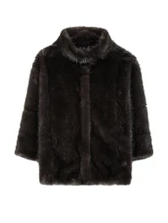 Chaqueta de efecto pelo marrón 34