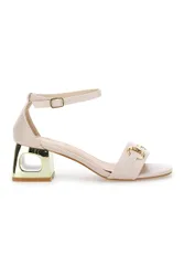 Sandalo con tacco 1602 Beige 39