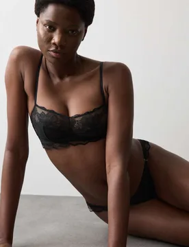 Savannah Lace Non Wired Bralette Black female - Autograph - FashionsVida