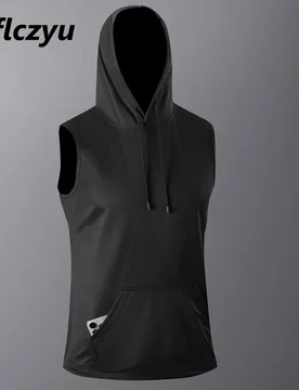 Hooded Tank Tops Men Summer Quick Drying Fitness Vest Male Fashion Casual Solid Color Hooded Vests - Aliexpress - FashionsVida