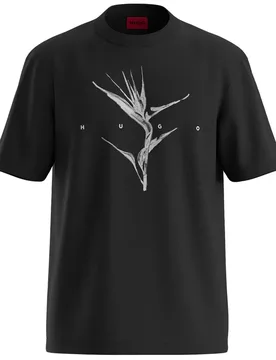 Hugo Maglietta A Maniche Corte Darise 102680 Black 001 S - Hugo Boss - FashionsVida