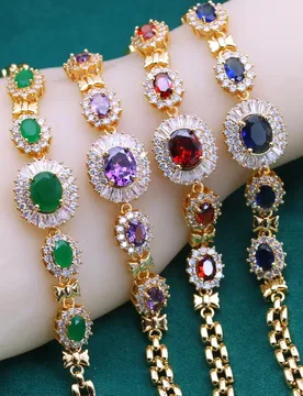 Vintage Luxury Style Bracelet, 18K Golden Plated, Synthetic Zirconia Jewelry, Ideal for Daily Wear & Gif - Aliexpress - FashionsVida