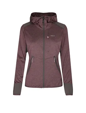 Giacca in pile da donna Silkeborg Stretch Hoodie rosso scuro 38 - Meru - FashionsVida