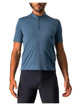 Polo A Maniche Corte Tech 2 Light Steel Blue - Castelli - FashionsVida