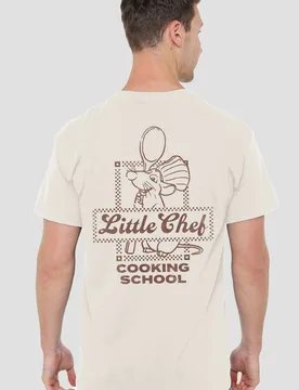 Unisex Ratatouille Mono Little Chef Front Back T-Shirt, Natural Size: 2XL - Natural - Size: 2XL - Disney - FashionsVida