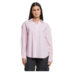 Camicia A Maniche Lunghe Oversized Striped Soft Pink / White M