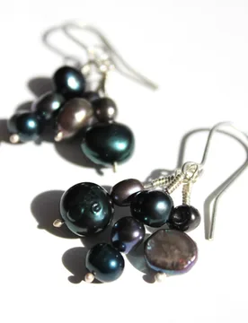 Blue Dusk Recycled Silver Earrings - La Jewellery - FashionsVida