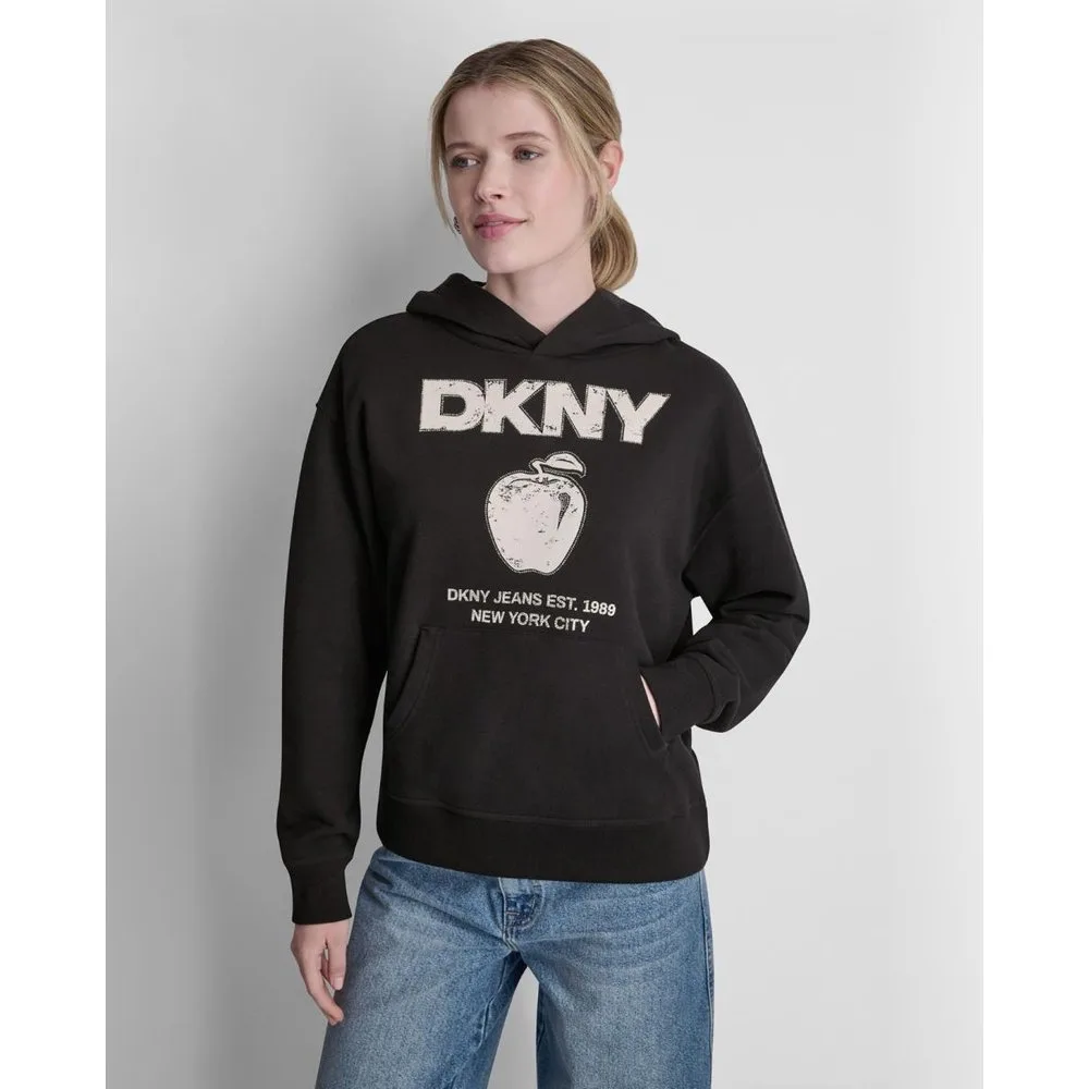 Sudadera de mujer con capucha y gráfico de logotipo - DKNY Jeans - FashionsVida