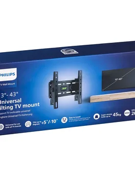 Support Mural Pour Tv Universal 13-43 Black One Size unisex - Philips - FashionsVida